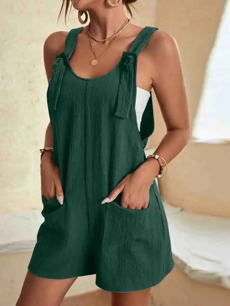 Luna | Women Relaxed Fit V-Neck Jumpsuit Wide Leg Casual Summer 5