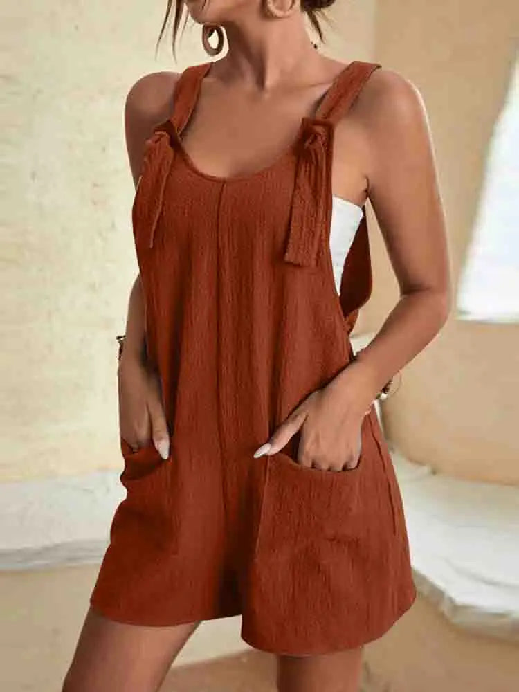 Luna | Women Relaxed Fit V-Neck Jumpsuit Wide Leg Casual Summer 6