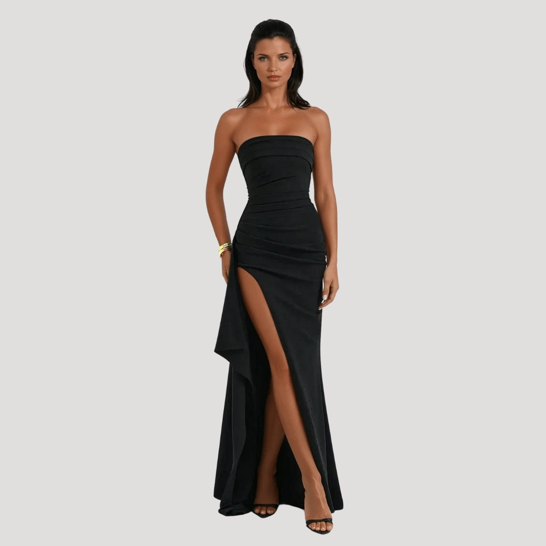 Liora | Women Maxi Dress Strapless Fitted Elegant Wedding Guest 5