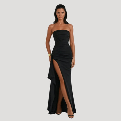 Liora | Women Maxi Dress Strapless Fitted Elegant Wedding Guest 5