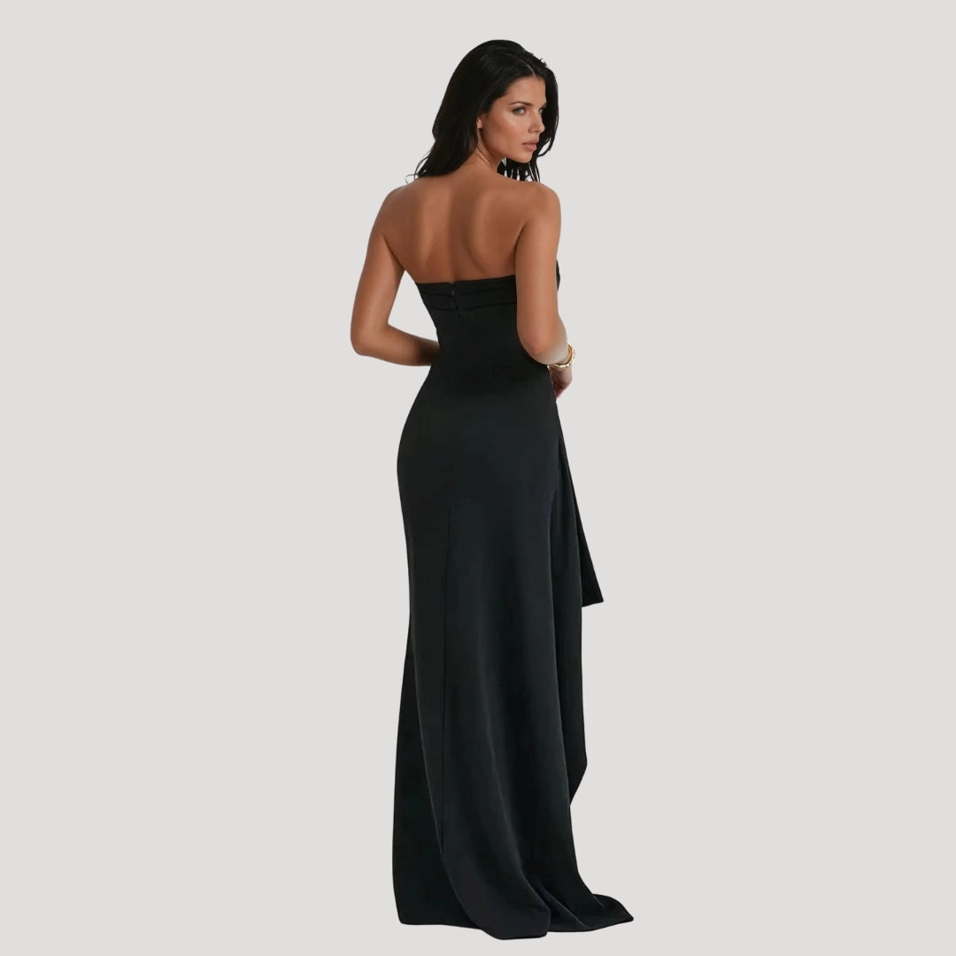 Liora | Women Maxi Dress Strapless Fitted Elegant Wedding Guest 6