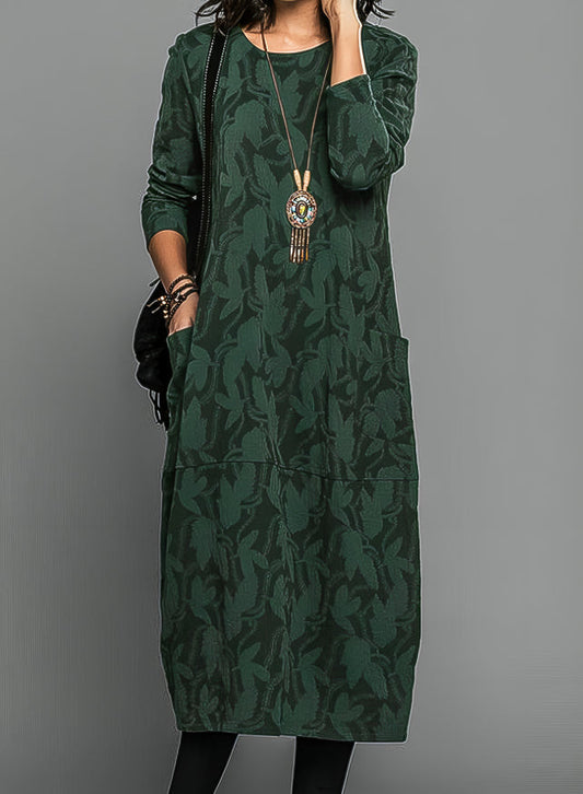 Nora | Women Midi Dress Printed Design Elegant Sleeveless Evening 1