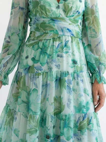 Mira | Womens Summer Casual Chiffon High Slit Maxi Dress 2