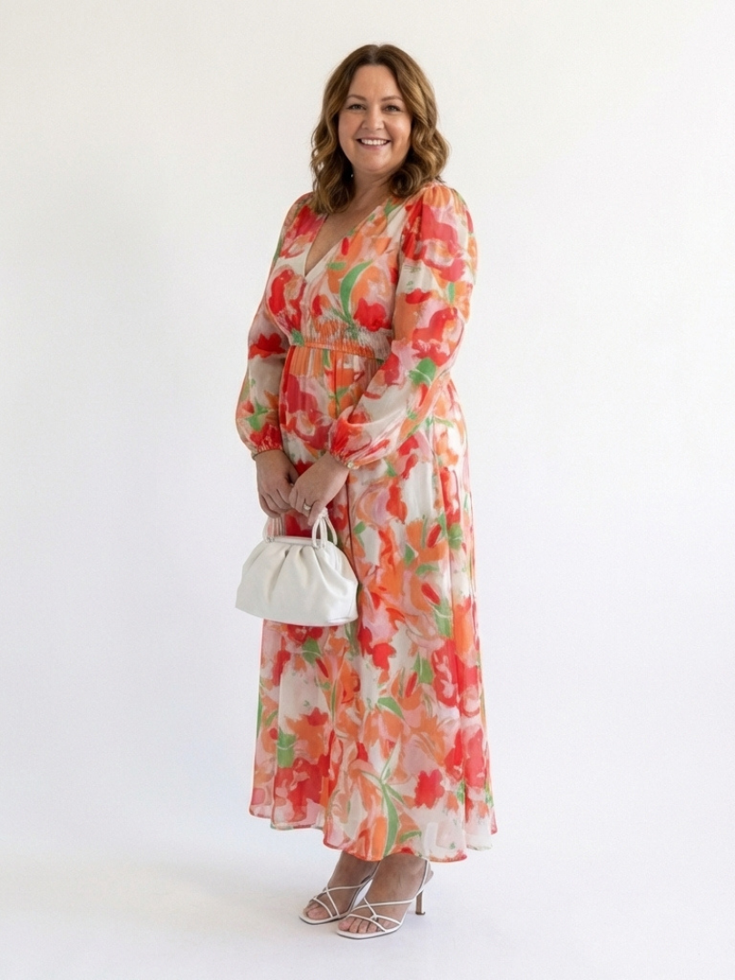 Mira | Womens Summer Casual Chiffon High Slit Maxi Dress 6
