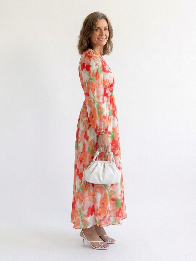 Mira | Womens Summer Casual Chiffon High Slit Maxi Dress 7