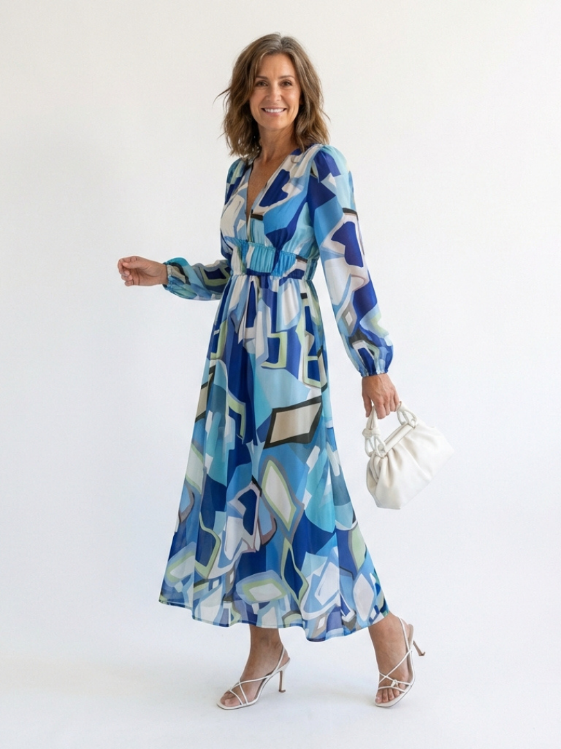 Mira | Womens Summer Casual Chiffon High Slit Maxi Dress 8