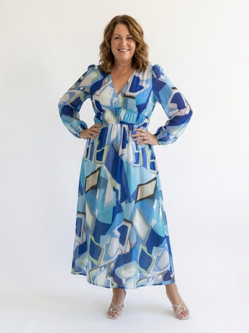 Mira | Womens Summer Casual Chiffon High Slit Maxi Dress 9