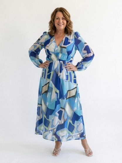 Mira | Womens Summer Casual Chiffon High Slit Maxi Dress 9
