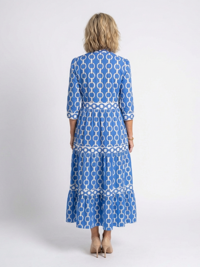 Mira | Womens Summer Holiday Chiffon Tiered Midi Dress 3