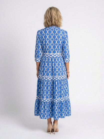 Mira | Womens Summer Holiday Chiffon Tiered Midi Dress 3