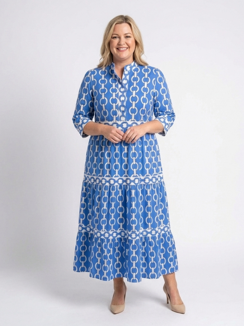 Mira | Womens Summer Holiday Chiffon Tiered Midi Dress 4