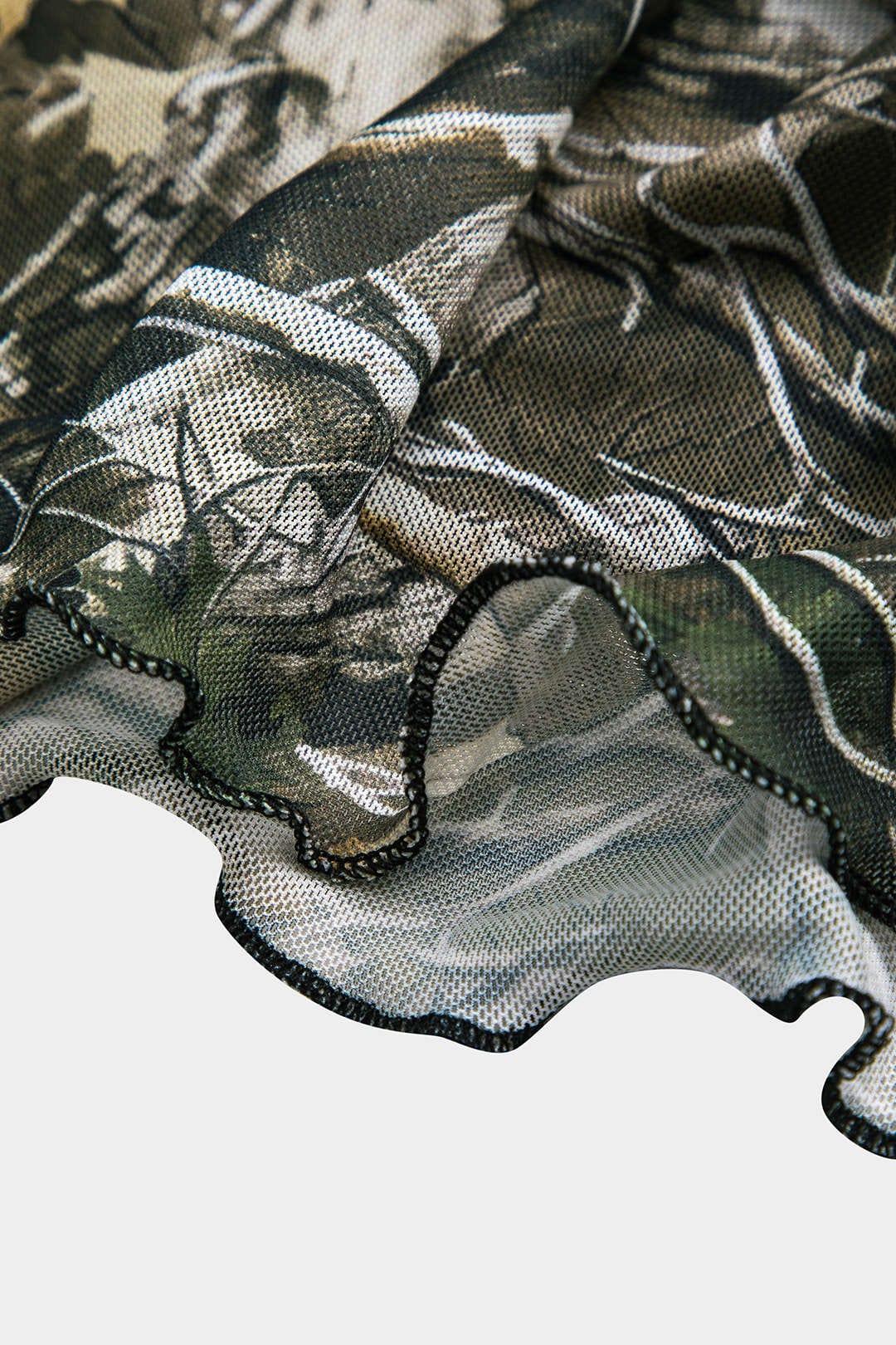 Camo | Women’s Off-Shoulder Relaxed Fit Camouflage Top with Trumpet Sleeves 4