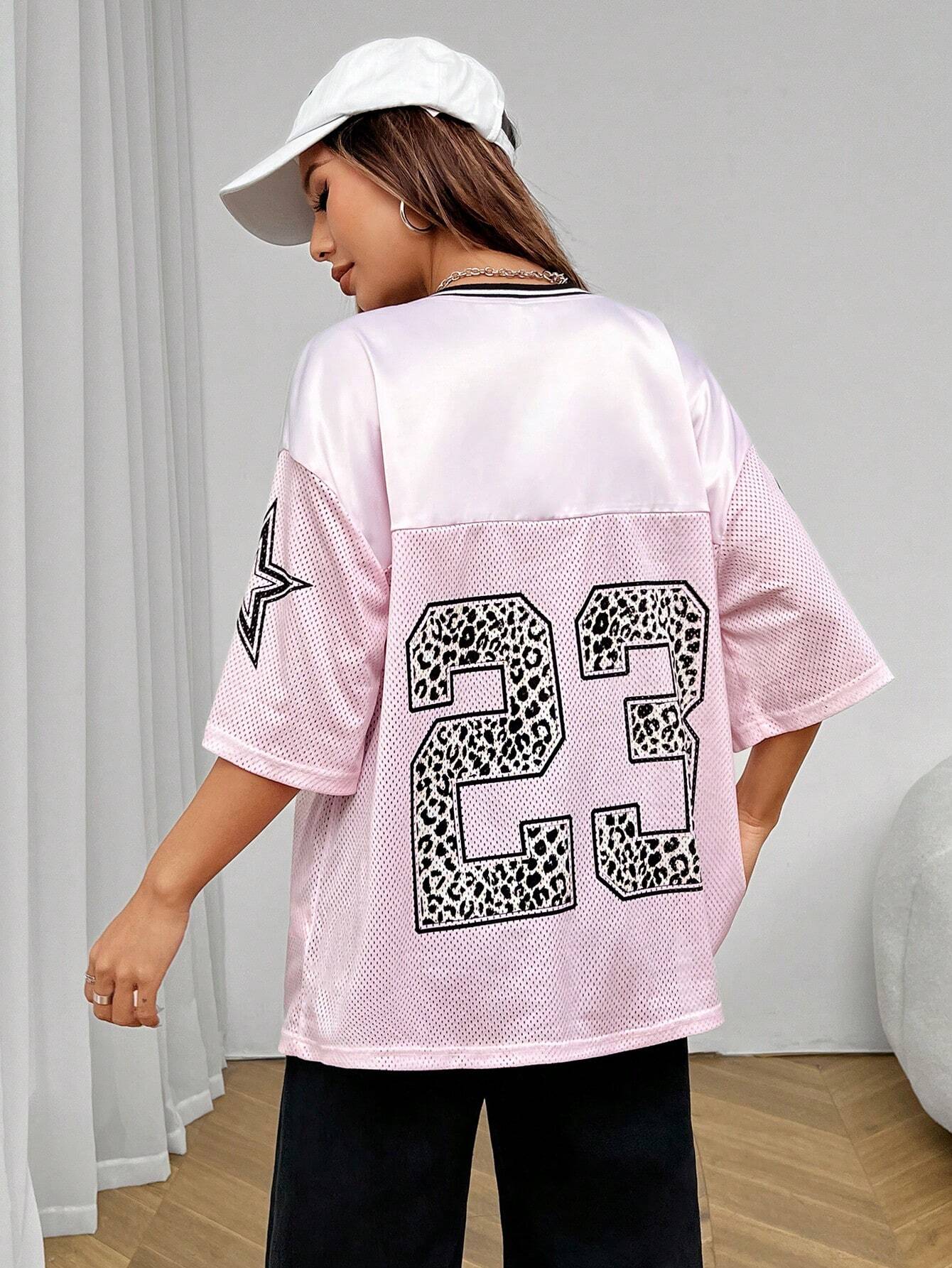 Savanna | Women’s Oversized V Neck Short Sleeve Animal Print Top 3