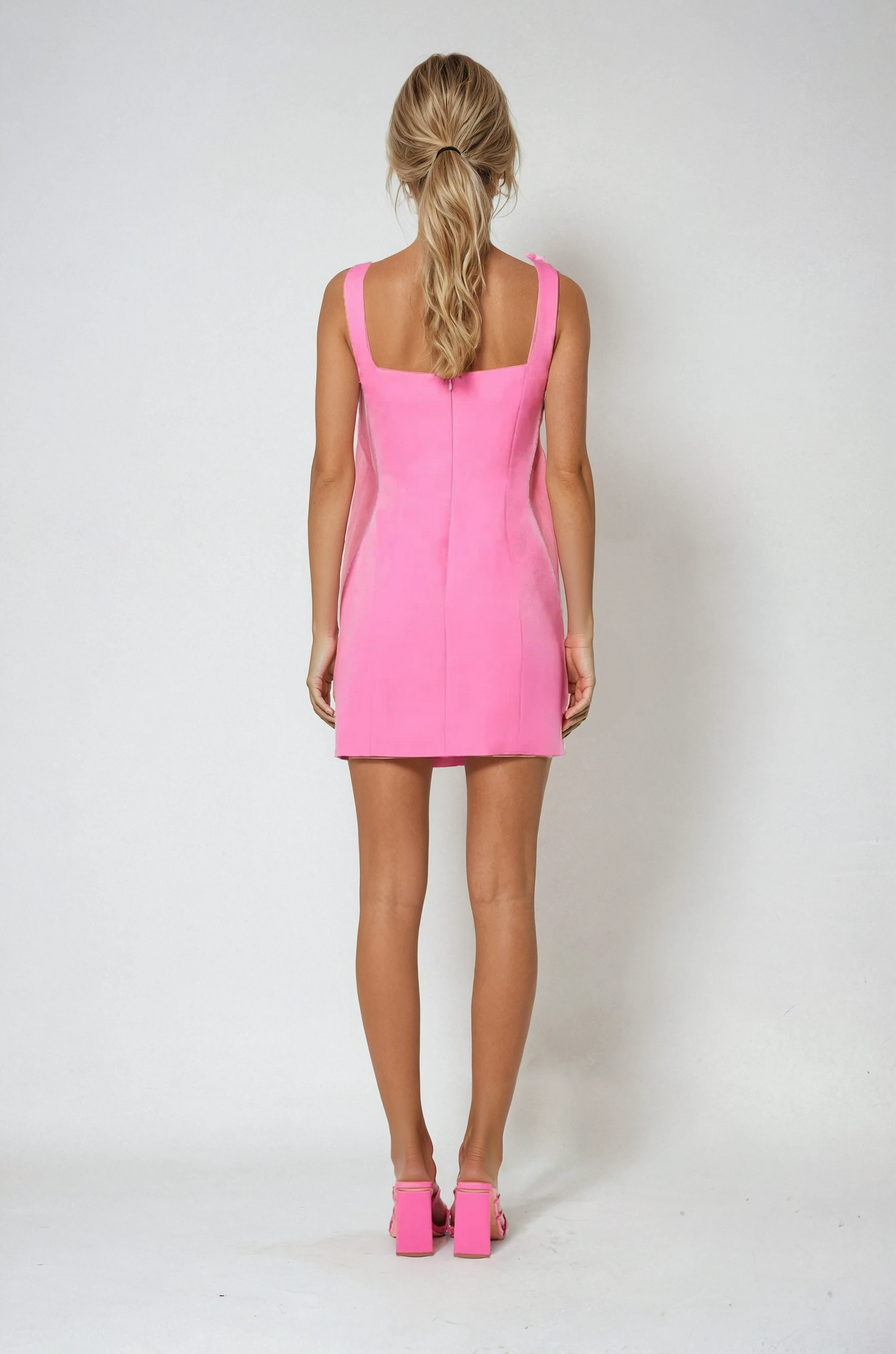 Seraphina | Womens Cocktail Satin Cowl Neck Wide Strap Fitted Floral Appliqué Mini Dress 2