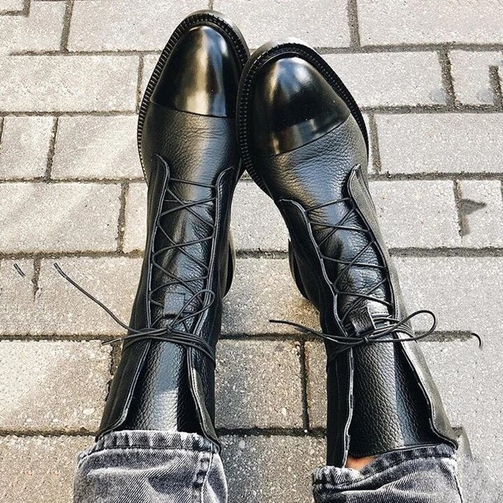 Sophia | Women Ankle Boots Lace Up Faux Leather Casual Stylish Boots 2