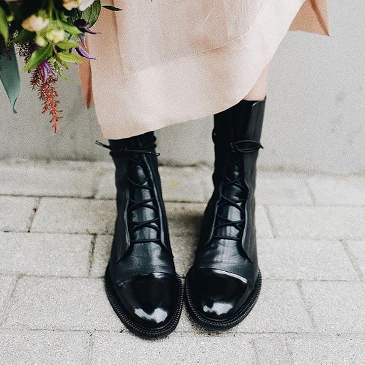 Sophia | Women Ankle Boots Lace Up Faux Leather Casual Stylish Boots 5