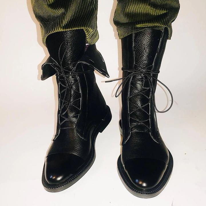 Sophia | Women Ankle Boots Lace Up Faux Leather Casual Stylish Boots 9
