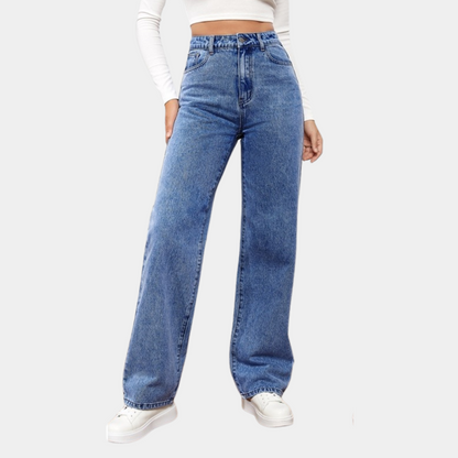 Elara | Women High Waist Straight Leg Slim Fit Casual Denim Pants 1