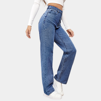 Elara | Women High Waist Straight Leg Slim Fit Casual Denim Pants 2
