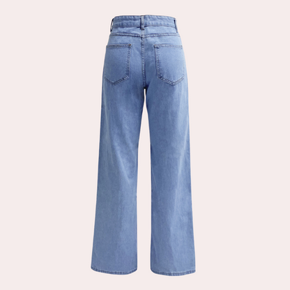 Elara | Women High Waist Straight Leg Slim Fit Casual Denim Pants 4