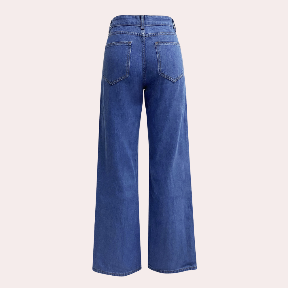 Elara | Women High Waist Straight Leg Slim Fit Casual Denim Pants 5