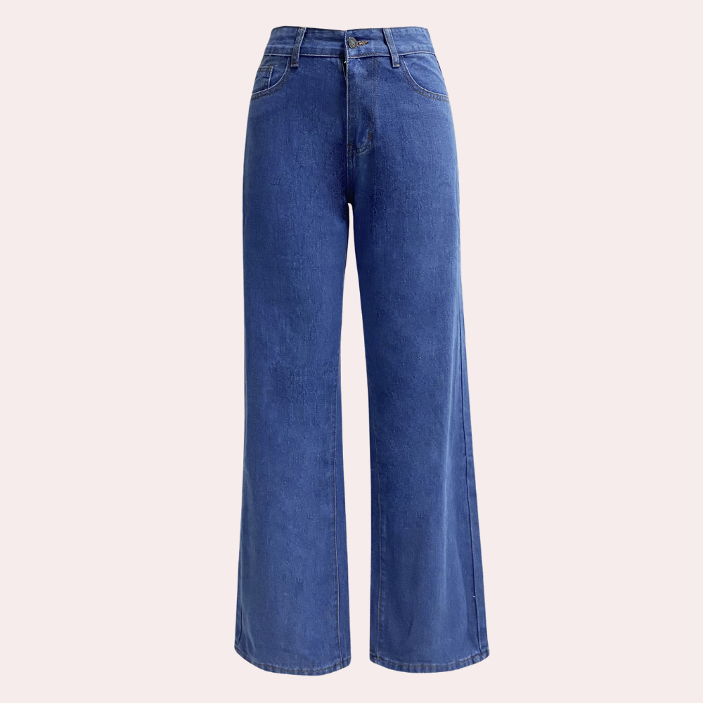 Elara | Women High Waist Straight Leg Slim Fit Casual Denim Pants 7
