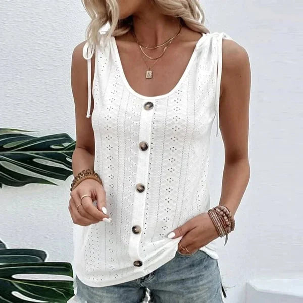 Luna | Women’s Relaxed Fit U-Neck Sleeveless Top 1