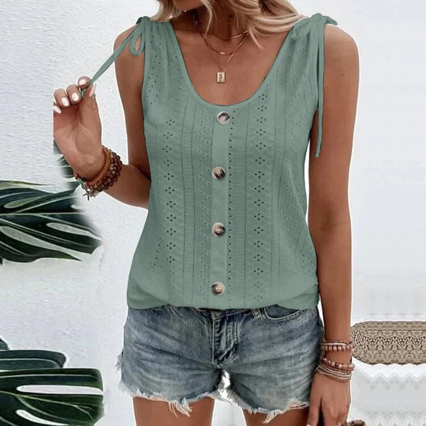 Luna | Women’s Relaxed Fit U-Neck Sleeveless Top 4