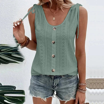 Luna | Women’s Relaxed Fit U-Neck Sleeveless Top 4