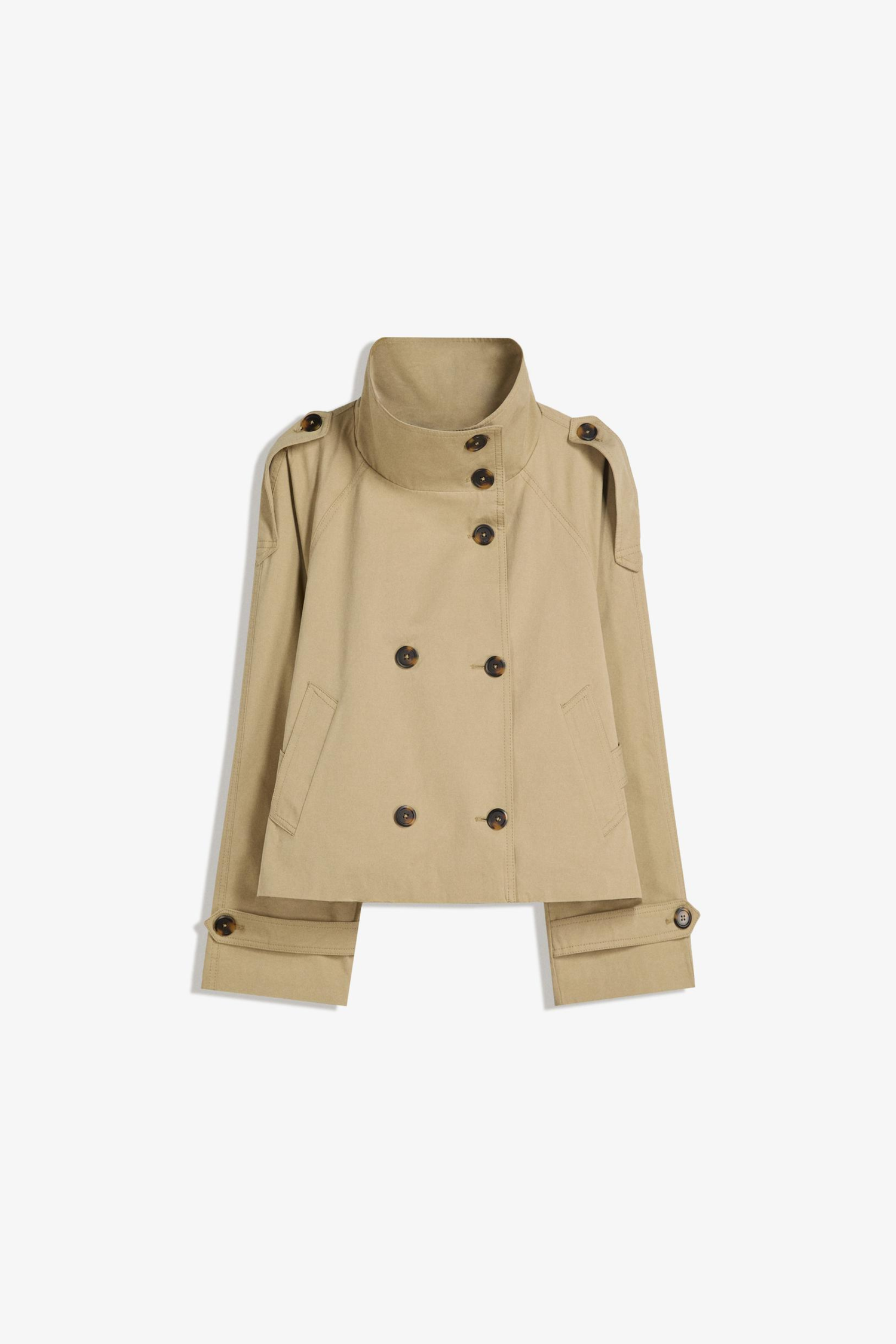 Liora | Women Tailored Fit Short Double Breasted Belted Trench Coat 1