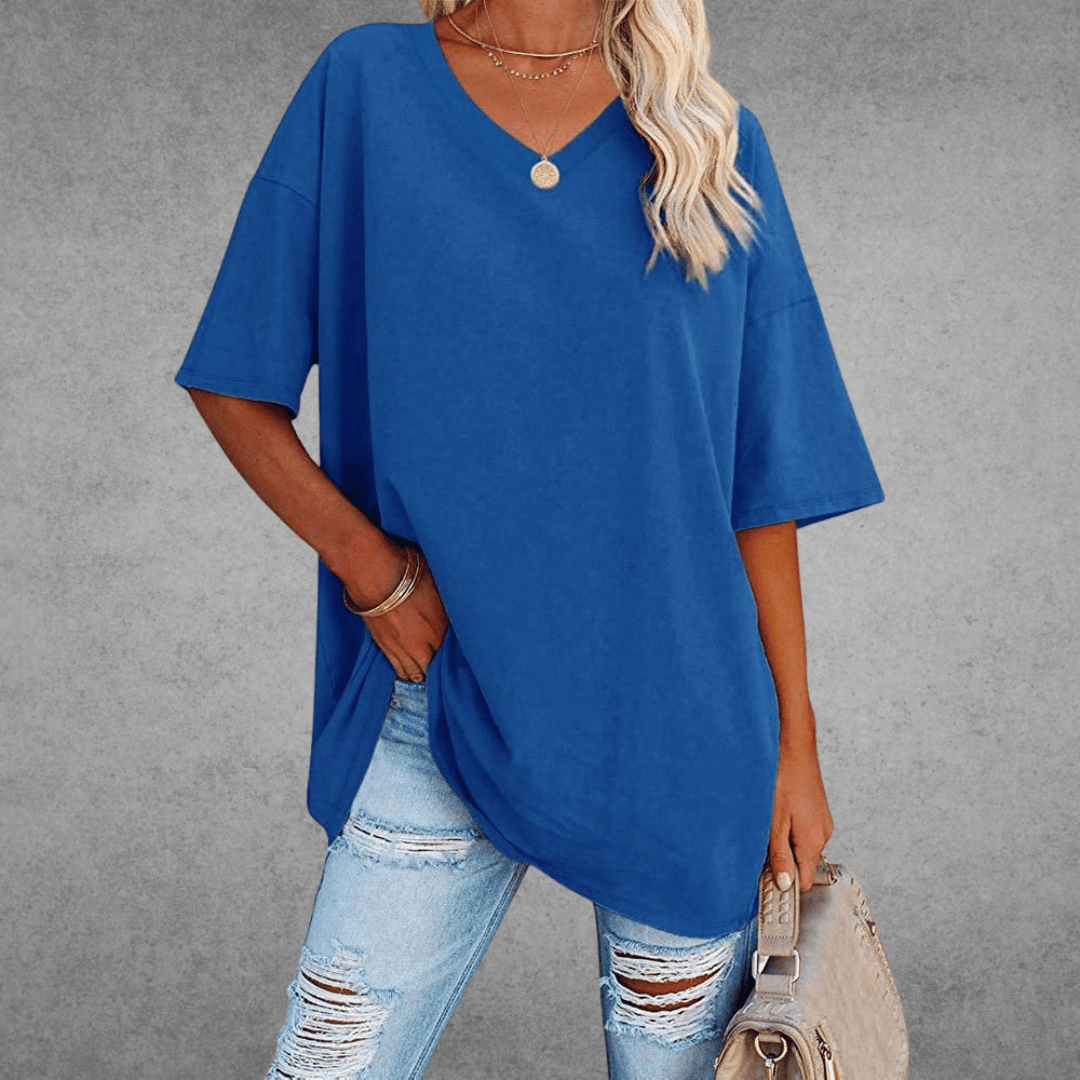 Ella | Women’s Fitted Short Sleeve V Neck T-Shirt 2