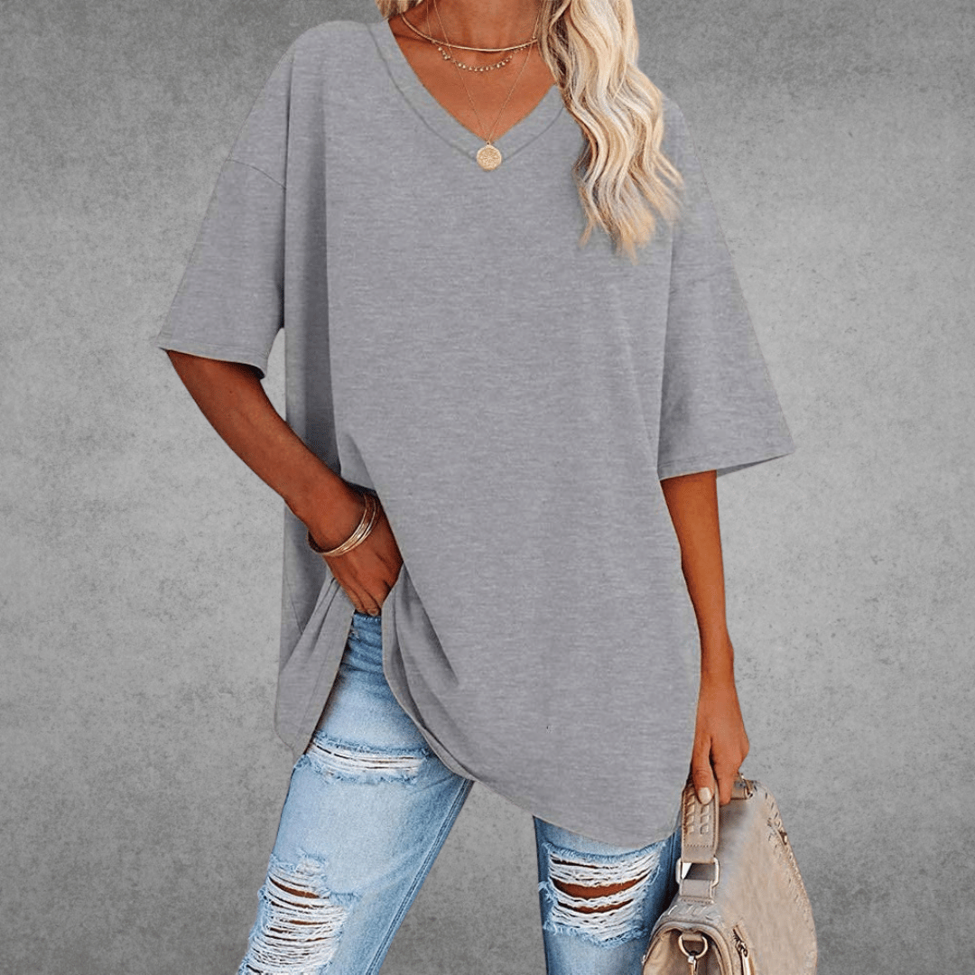 Ella | Women’s Fitted Short Sleeve V Neck T-Shirt 12