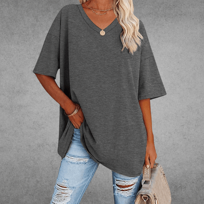 Ella | Women’s Fitted Short Sleeve V Neck T-Shirt 13