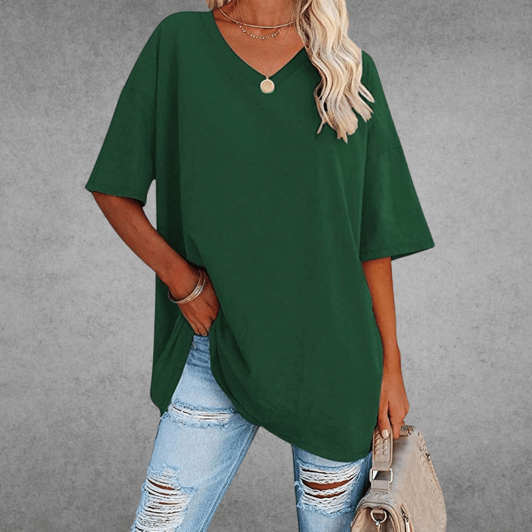 Ella | Women’s Fitted Short Sleeve V Neck T-Shirt 14
