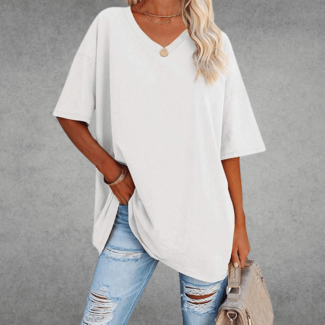 Ella | Women’s Fitted Short Sleeve V Neck T-Shirt 15