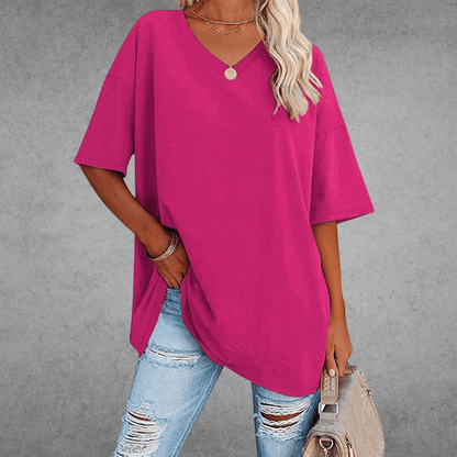 Ella | Women’s Fitted Short Sleeve V Neck T-Shirt 4