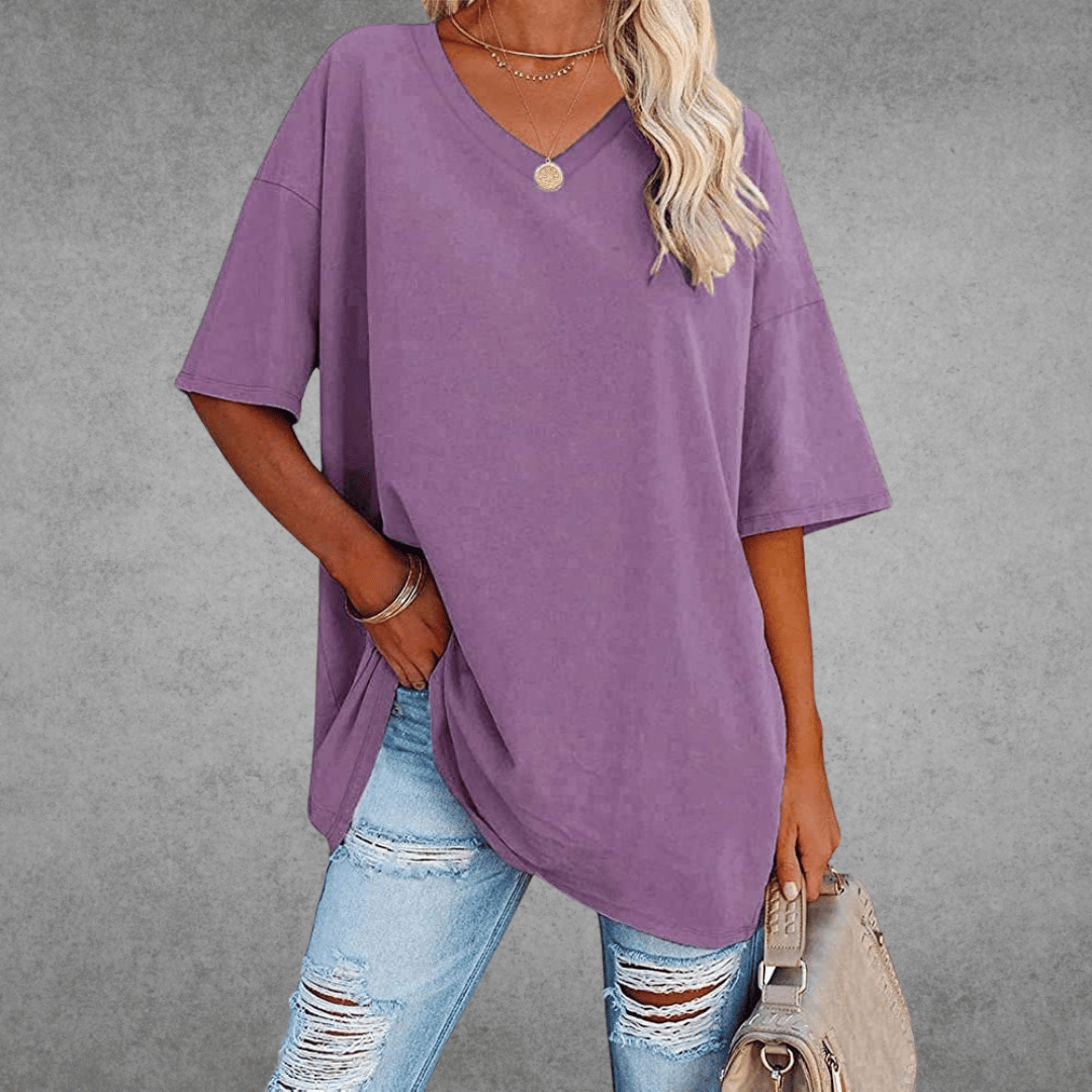 Ella | Women’s Fitted Short Sleeve V Neck T-Shirt 6