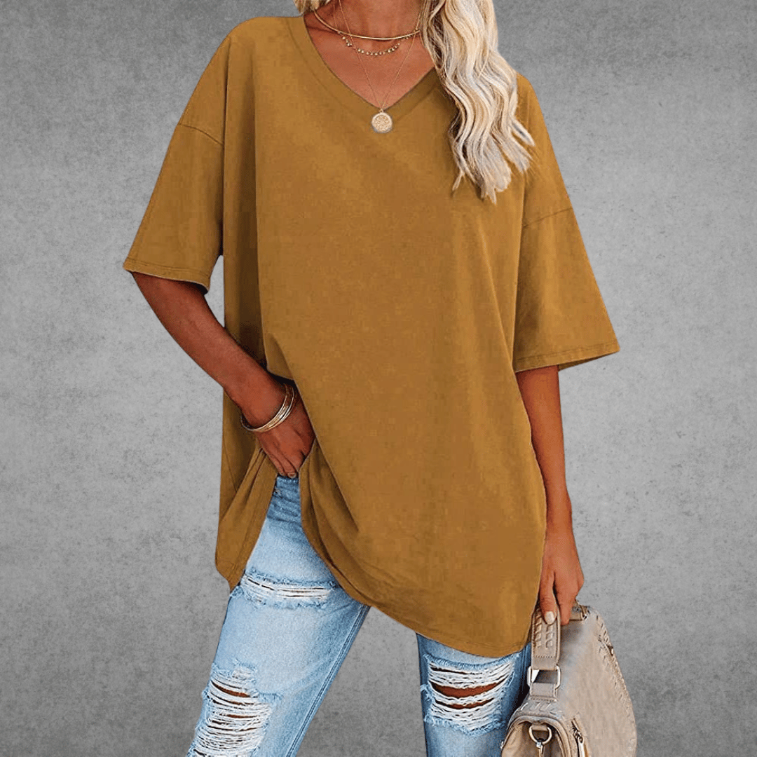 Ella | Women’s Fitted Short Sleeve V Neck T-Shirt 8