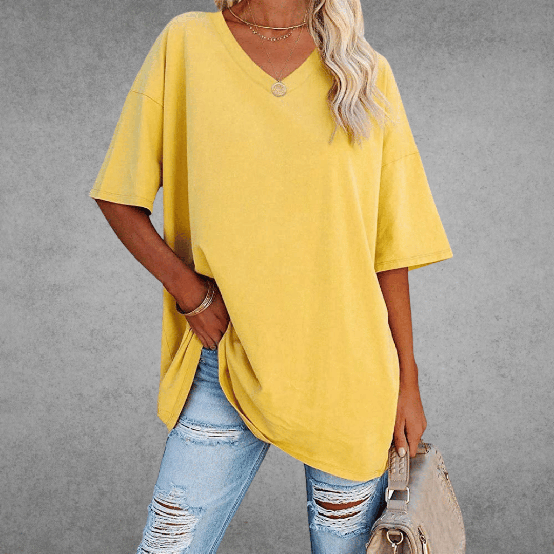 Ella | Women’s Fitted Short Sleeve V Neck T-Shirt 10
