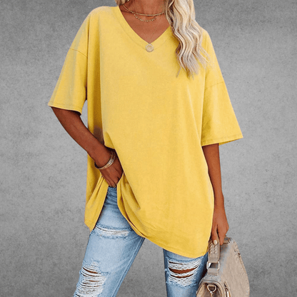 Ella | Women’s Fitted Short Sleeve V Neck T-Shirt 10