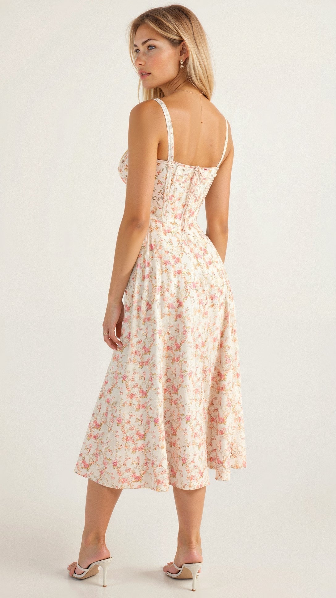 Wedding Guest A-Line Bustier Side Slit Maxi Dress | Alina 6