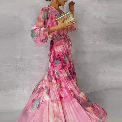 Wedding Guest Floral Maxi Dress with Relaxed Fit | Mira 3