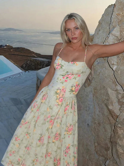 Wedding Guest Floral Strap Midi Dress | Riley 5