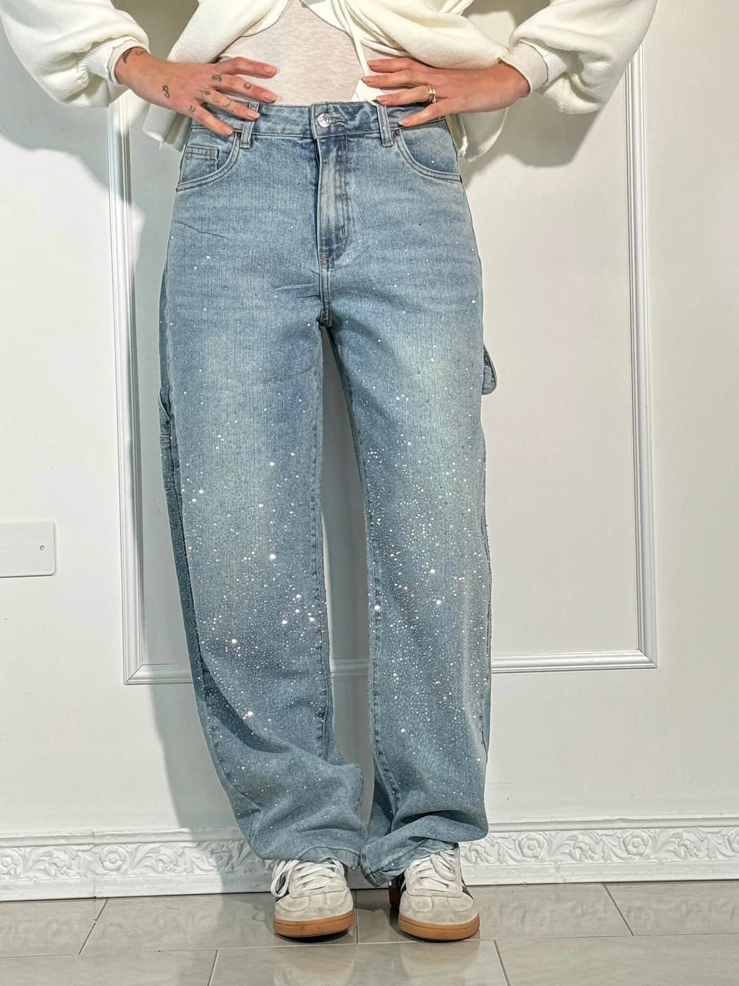 Elara | Women High Waist Wide Leg Casual Fit Denim Pants 5