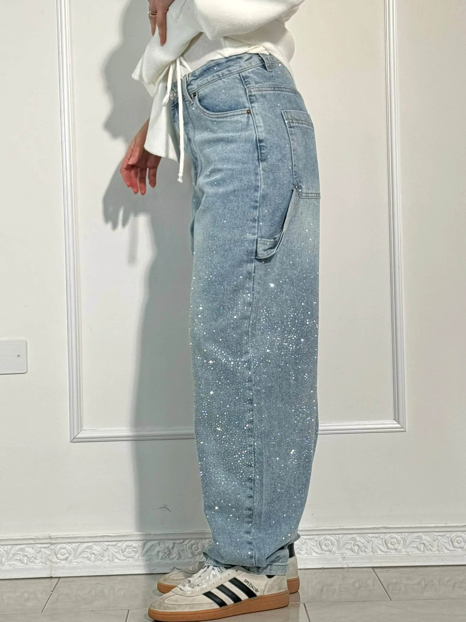 Elara | Women High Waist Wide Leg Casual Fit Denim Pants 7