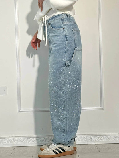 Elara | Women High Waist Wide Leg Casual Fit Denim Pants 7