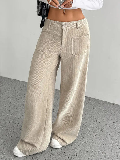 Kaia | Women High Waist Wide Leg Casual Fit Lightweight Trousers 5
