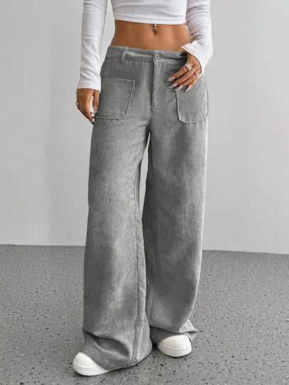 Kaia | Women High Waist Wide Leg Casual Fit Lightweight Trousers 8