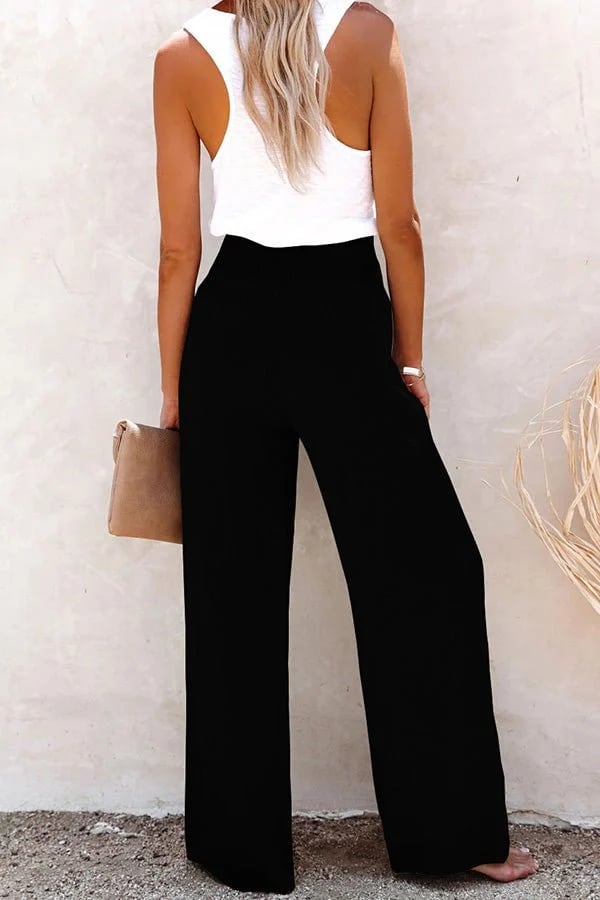 Elara | Women High Waist Wide Leg Casual Fit Lightweight Pants 4