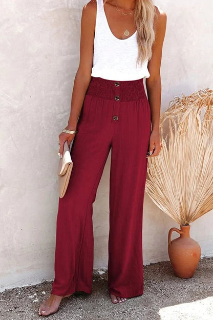Elara | Women High Waist Wide Leg Casual Fit Lightweight Pants 5